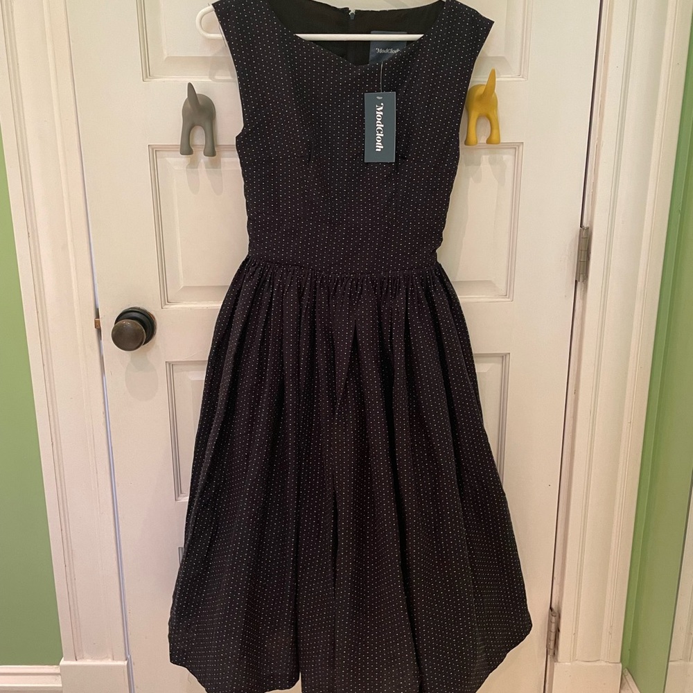 ModCloth black vintage style dress with petticoat